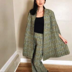 Vintage Pendleton English Houndstooth Cape Poncho